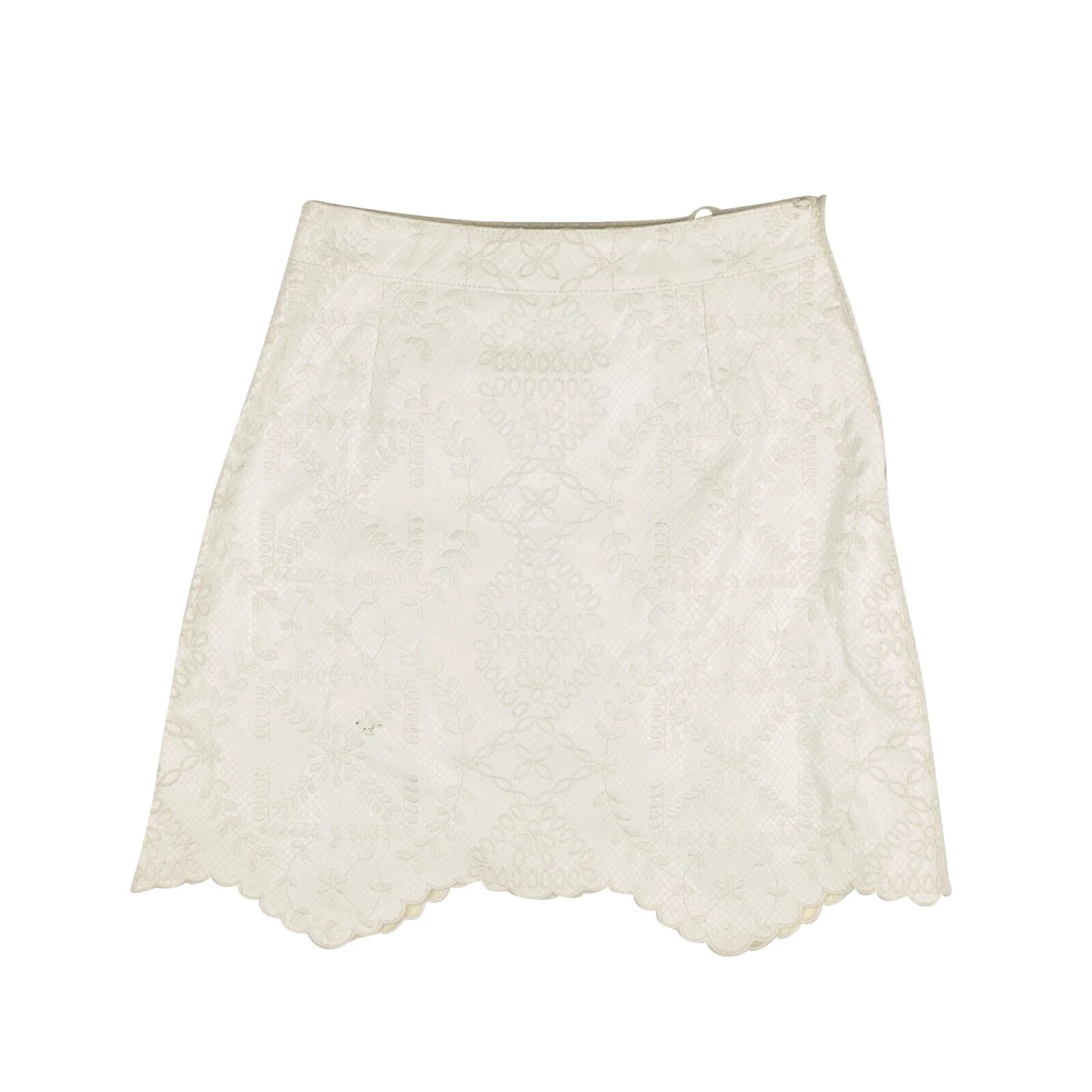 White Leather Skirts for Women