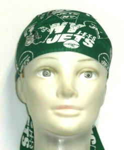 Skull Cap for New York Jets on Green 