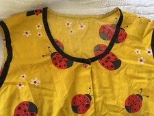 Yellow Cobbler Apron with Ladybugs