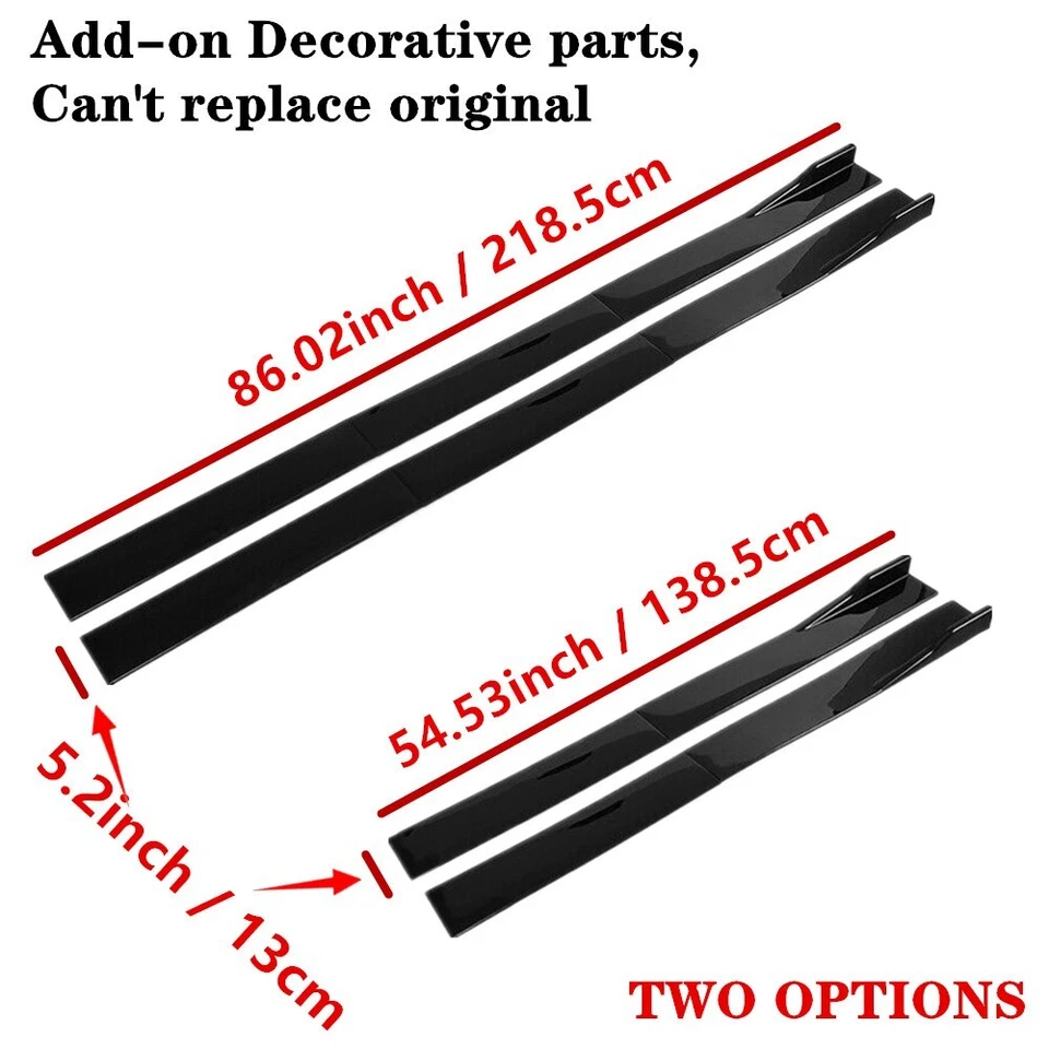 86" For Jaguar Vanden Plas 95-03 Side Skirt Lip Extension Splitter Rocker Panel Foto 2 de 4