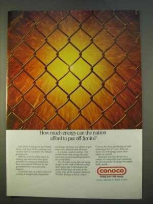 1979 Conoco Oil Ad - How Much Energy Off Limits