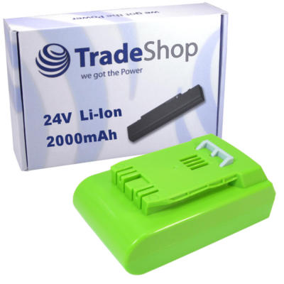 AKKU 24V 2000mAh Li-Ion für Greenworks Tools 130MPH Cordless G24 Sweeper