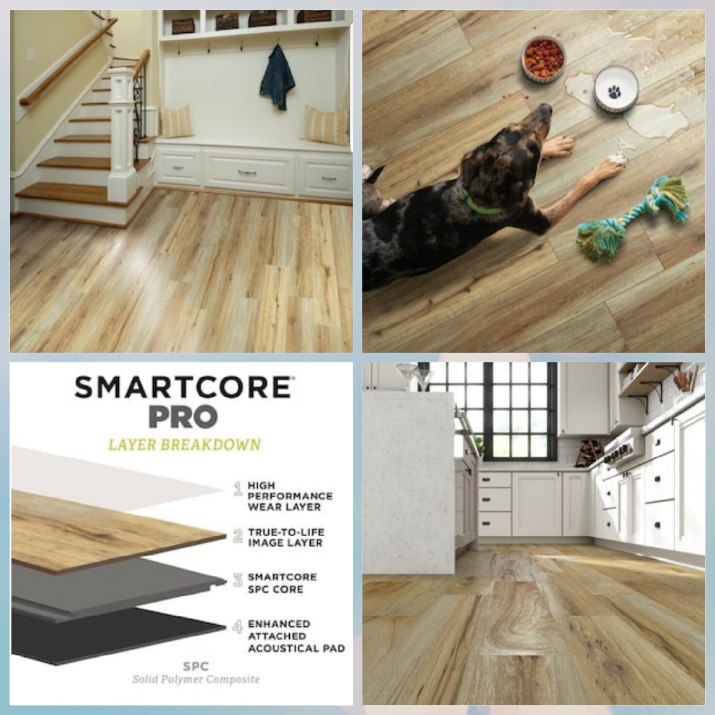 SMARTCORE Pro 7-Piece 7.08-in x 48.03-in Burbank Oak Luxury Vinyl Plank Flo...