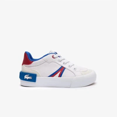 Zapatillas de deporte para niño Lacoste Infantes L004 con cordones en blanco