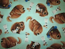 MAX DUKE SECRET LIFE OF PETS AQUA COTTON FABRIC FQ 
