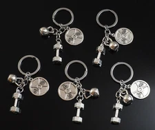 5x PCS Dumbbell 45lbs 20.4 KG Weight Lifting Gym Pendant Keychain Key Chain Gift