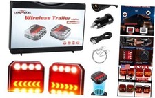 Wireless Trailer Lights Magnetic, New Rechargeable LED Trailer Light Kit Black
