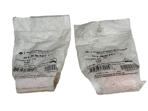 (2) EPC KLEENFIT Fig: 100 Coupling 1" CTS Solder Joint Copper Sweat Fitting