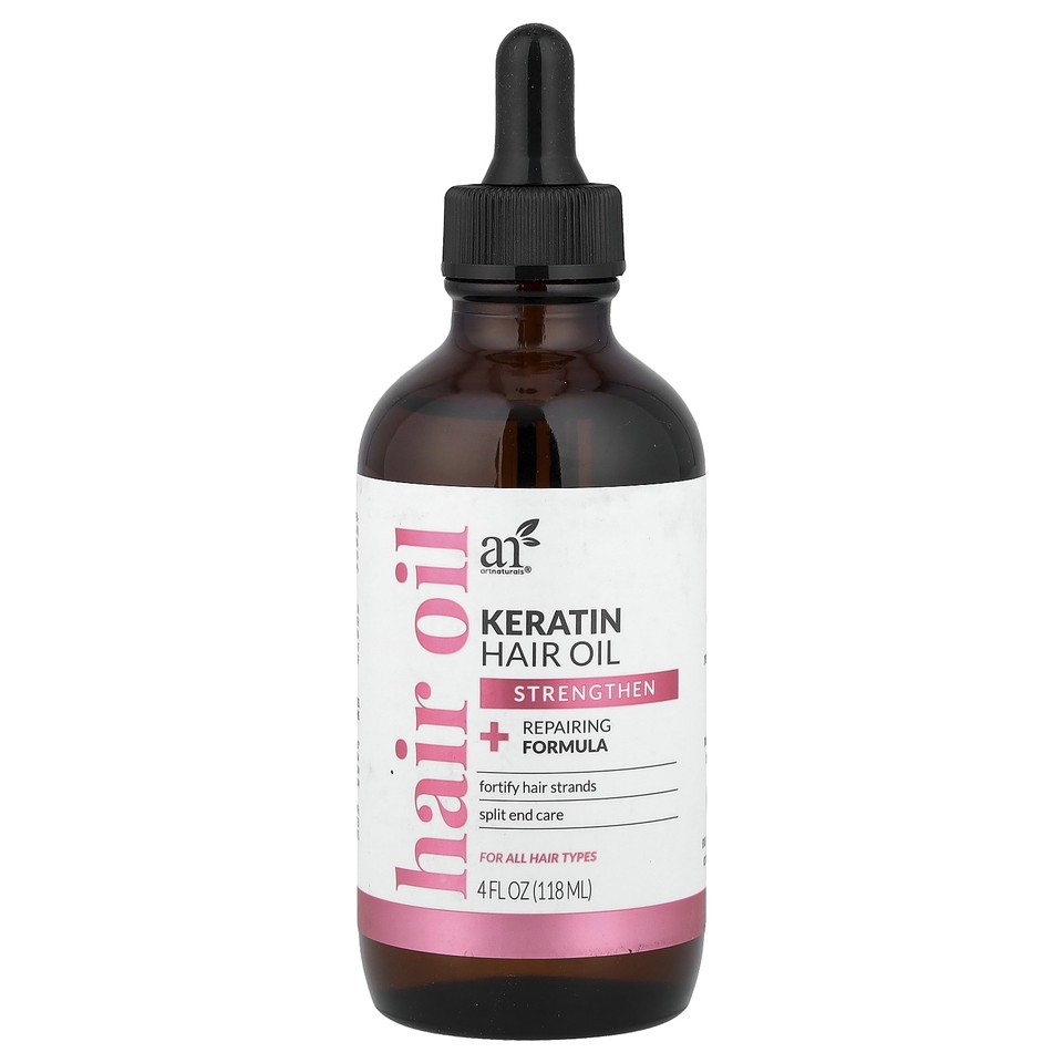 Keratin Hair Oil, For All Hair Types, 4 fl oz (118 ml)