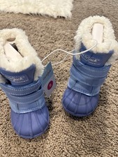 Cat And Jack Kids Blue Winter Snow Boots Size 5 NWT