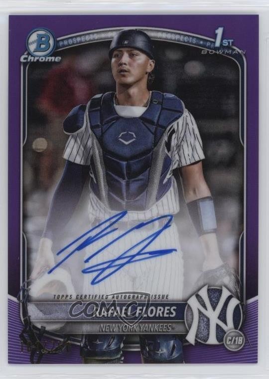 2025 Bowman Chrome Prospect Purple Refractor /250 Rafael Flores #CPA-RF Auto