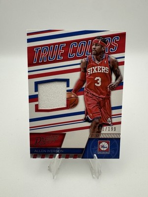 Panini 2016-17 Prestige True Colors Materials Allen Iverson MEM #3 101/199 76ers
