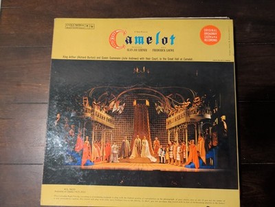Camelot Broadway Cast LP Columbia KOL 5620 EX/EX Burton Andrews Lerner Loewe
