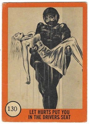 1962 NU-CARD HORROR MONSTERS (ORANGE) #130 ''LET HURTS PUT YOU''!! RARE SET!!