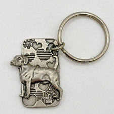 Vintage 1980's Pewter "Beagle Dog" Keychain "NEW OLD STOCK"