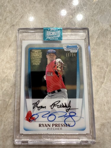 2024 Topps Archives Signature Series Certified Autograph Ryan Pressly /24 SP MLB - Picture 3 of 4