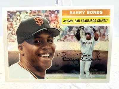 2005 Topps Heritage 'Refractor' Barry Bonds #THC5 serial'd /556 MLB HR King!