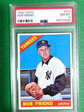 BB - 1966 Topps  - #519 - Bob Friend - PSA 8 - NM-MT