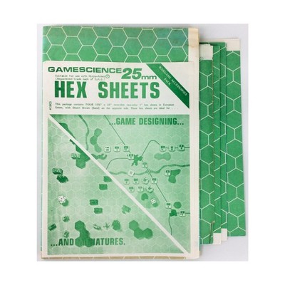 Lou Zocchi Fantasy RPG Reversible Hex Sheets - 25mm, Green/Brown (6) Bag VG+