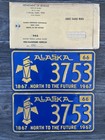1966 1967 Alaska License Plate Pair With Original Mailing Envelope — photo 2