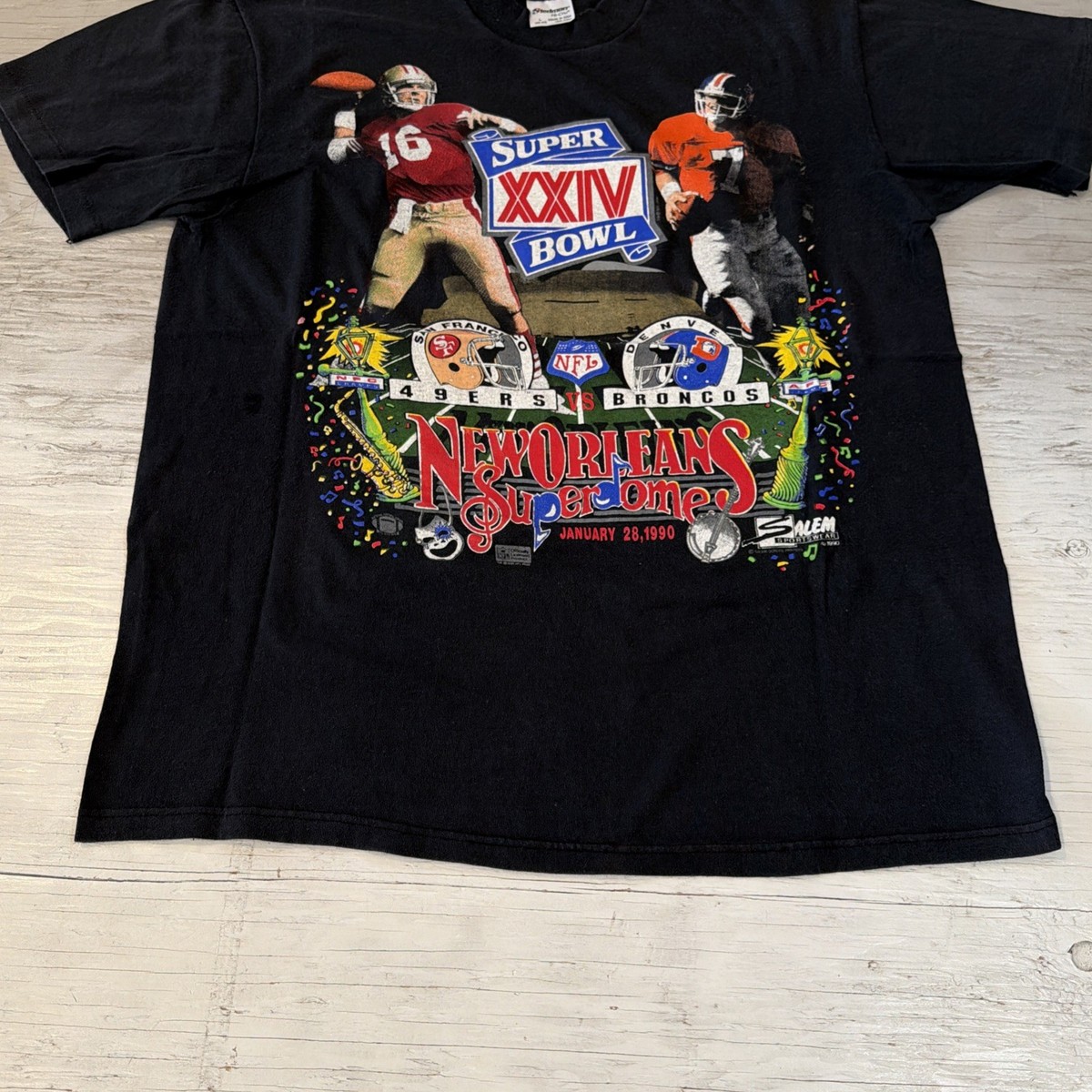 Vintage 90s NFL Super Bowl XXIV San Francisco 49ers Vs Denver