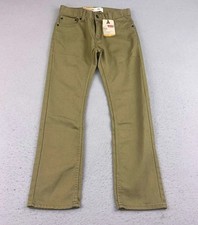 Levis 511 Jeans Girls 14 Regular Green Denim Slim Performance Tapered 27X27 NWT