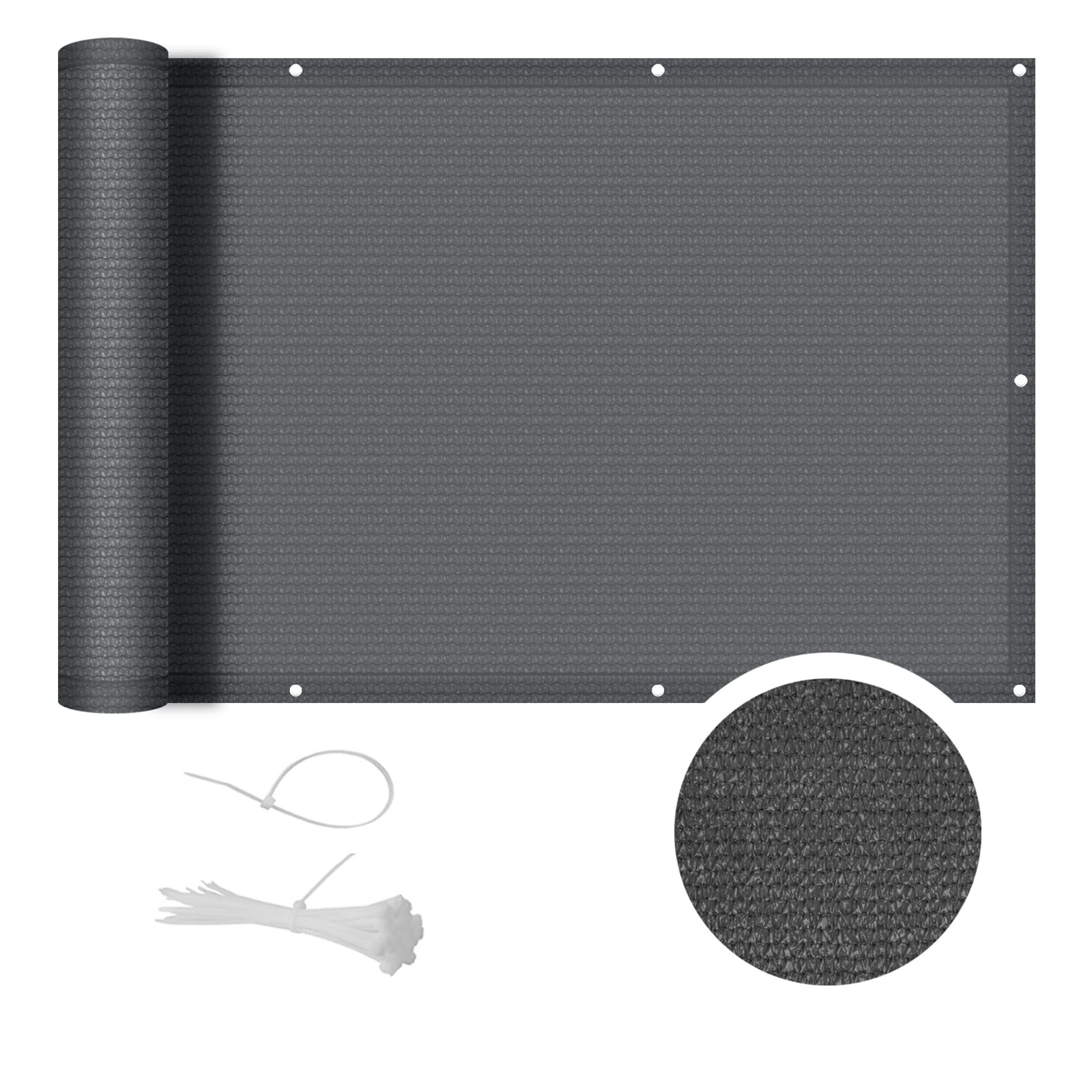 Cache vue balcon de qualité supérieure en maille HDPE indéchirable beige