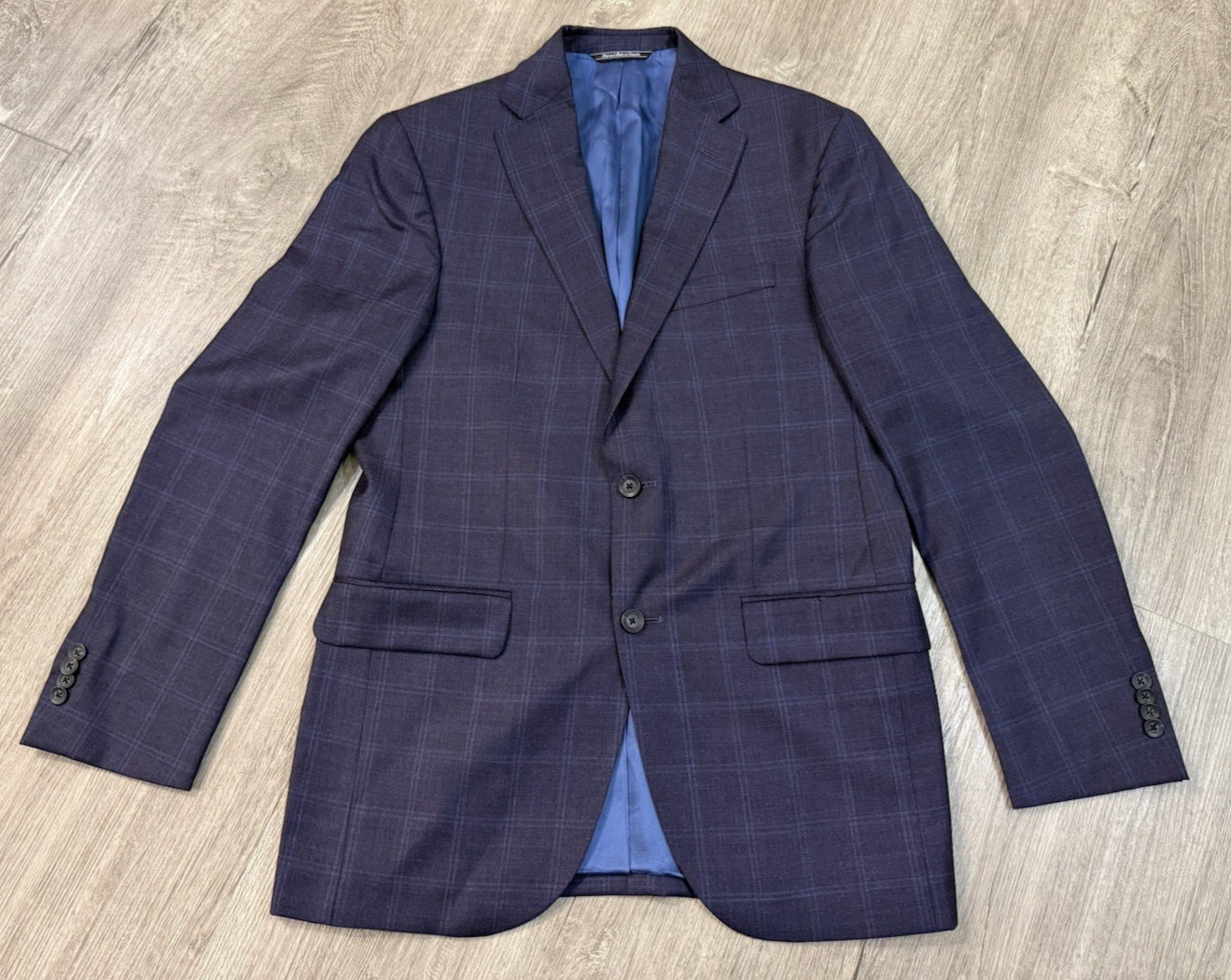 Piatelli Blazer Barneys 38R  SLIM Brown Blue  Loro Piana Wool Italy Conway