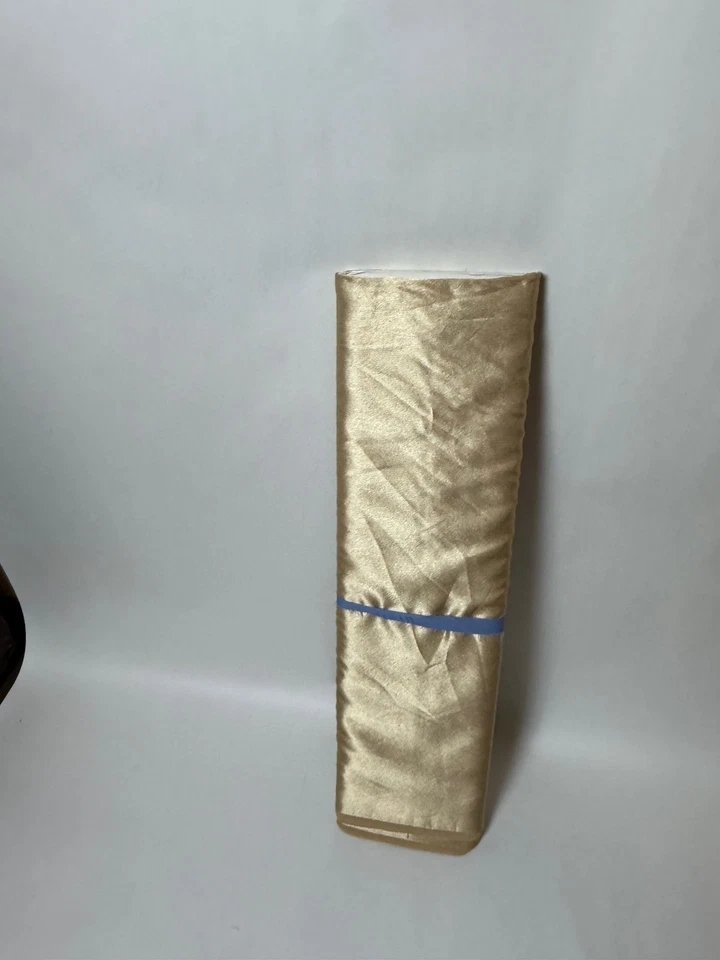 3 yards of Crepe Backed Satin Wide Honey Gold Color 58" wide 100% polyester - Image 2 of 4
