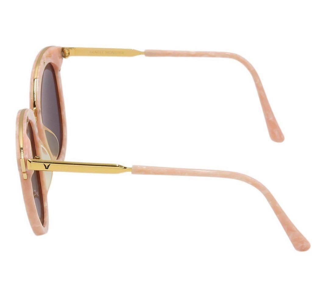 Gentle Monster Sunglasses Shell Pattern Pink Gold… - image 4