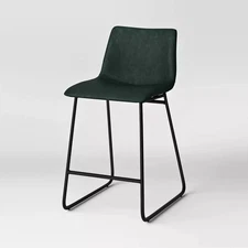 Project 62 Bowden Faux Leather Counter Height Barstool Dark Green