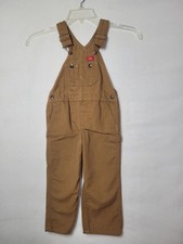 Dickies Boys Brown Canvas Boys T3 Workwear Overalls Adjustable Straps Bib Pocket