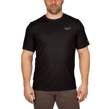 Milwaukee Men's WORKSKIN 2XL Black Lightweight Performance Short-Sleeve T-Shirt