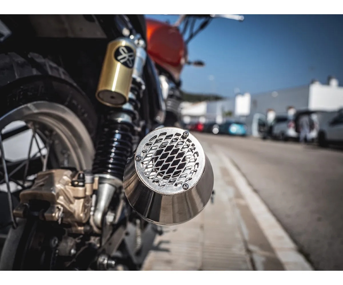 Exhaust Muffler GPR Ultracone Inox Cafè Racer Approved Yamaha Sr 250 1985 > 1996