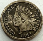 1863 Indian Head Cent Counter-Stamp Exact Coin Imaged #IND1930