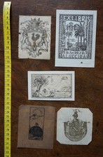 LOT OF 5 EX-LIBRIS.  BIRTY...DE SALES ...ALGECIRAS..ETC...