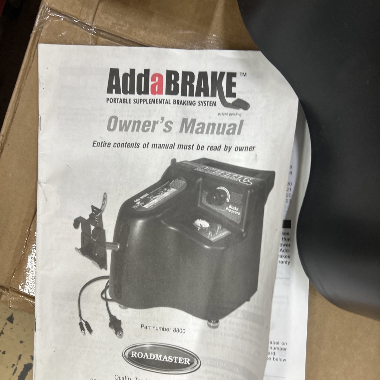 Roadmaster Add-A-Brake AddABrake Supplemental Braking Brake System 8800