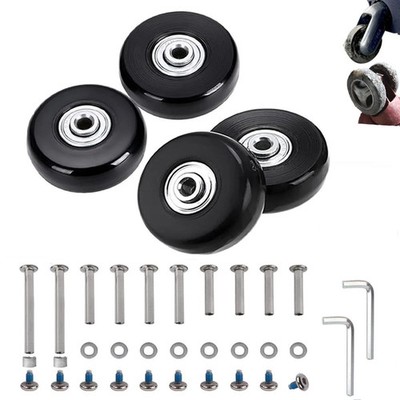 45mm Set of 4 Luggage Suitcase Replacement Wheels for Trolley Case Travel Bag...