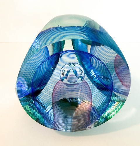 Kit Karbler and Michael David Art Glass Paperweight