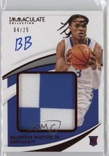 2021-22 Panini Immaculate Collegiate Red 4/25 Brandon Boston Jr Patch Auto 0s9t