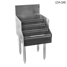 Glastender LDA12S 24" Underbar Single Speed Rail 12" Liquor Display