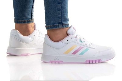 Adidas Tensaur Turnschuhe Sneaker Sportschuhe Gym Laufen Netzball weiß Gr. 5,5