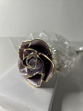 INFINITY 24K GOLD DIPPED PURPLE ROSE 11 INCH