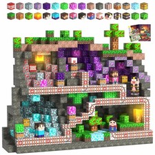 Magnetic Blocks, 150PCS Magnetic Building Blocks Light Up, Stacking Magnets f...