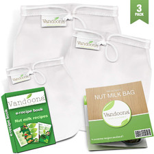 Vandoona Nut Milk Bag 12X12 Reusable Premium Mesh Strainer Bag Cheesecloth Bag