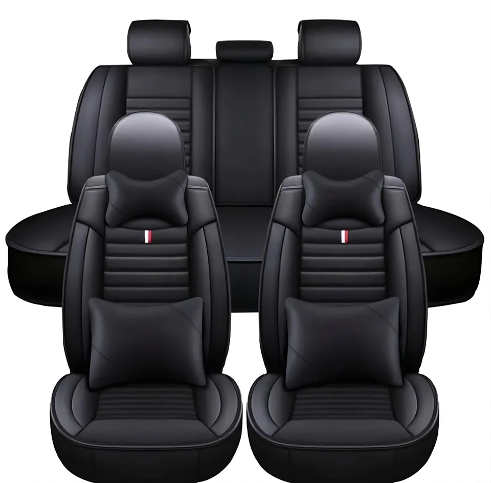Funda de asiento de cuero de lujo para todos Subaru sedán 5 asientos ajuste personalizado negro Foto 2 de 4
