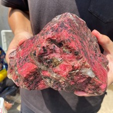 8.7LB Raw Ore Red Black Rhodonite Quartz Gemstone Mineral Specimen healing