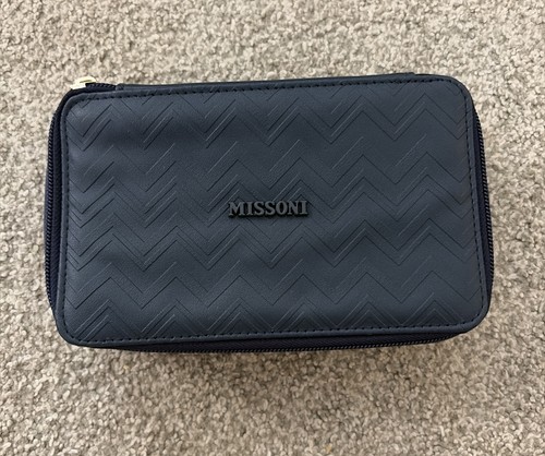 Missoni Delta Air Lines Navy Blue Toiletry Case with Ear Plugs and Eye Mask