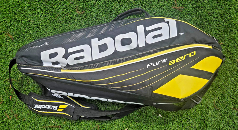 Babolat Pure Aero Tennis Bag Black Yellow Racket Holder Equipment Carry Case