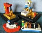 Vintage Fisher Price Little People Offshore Cargo Set #945 Complete VNice!!